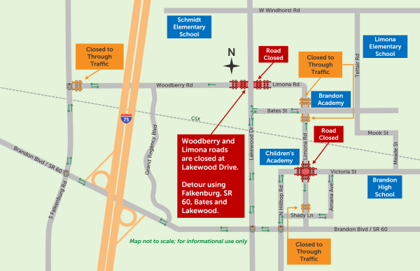 Work Begins At Woodberry/Limona Roads And Lakewood Drive On May 18