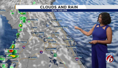 Muggy conditions and scattered storms possible