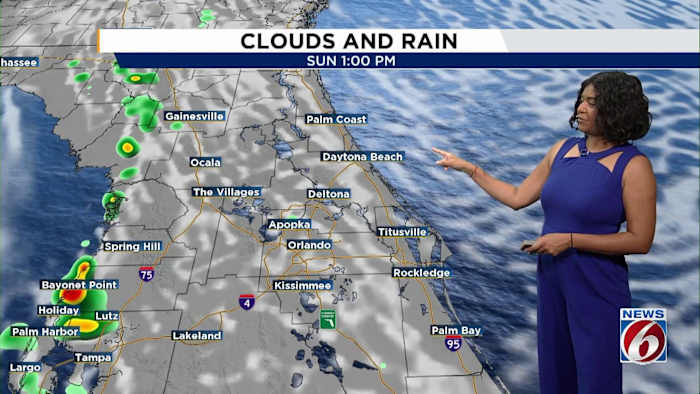 Muggy conditions and scattered storms possible