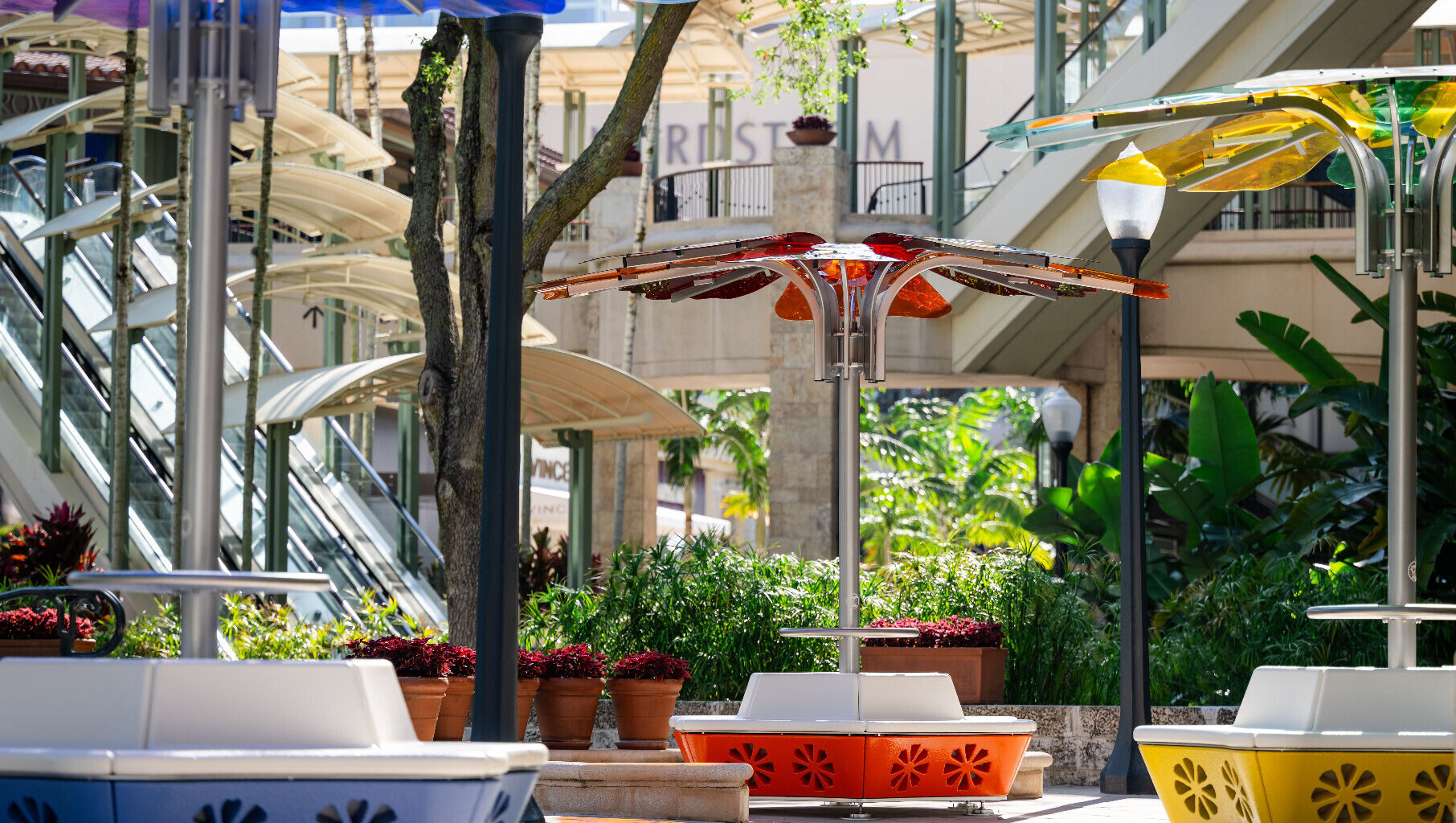 A New Interactive Installation of Giant Flowers is Blooming in Coral Gables