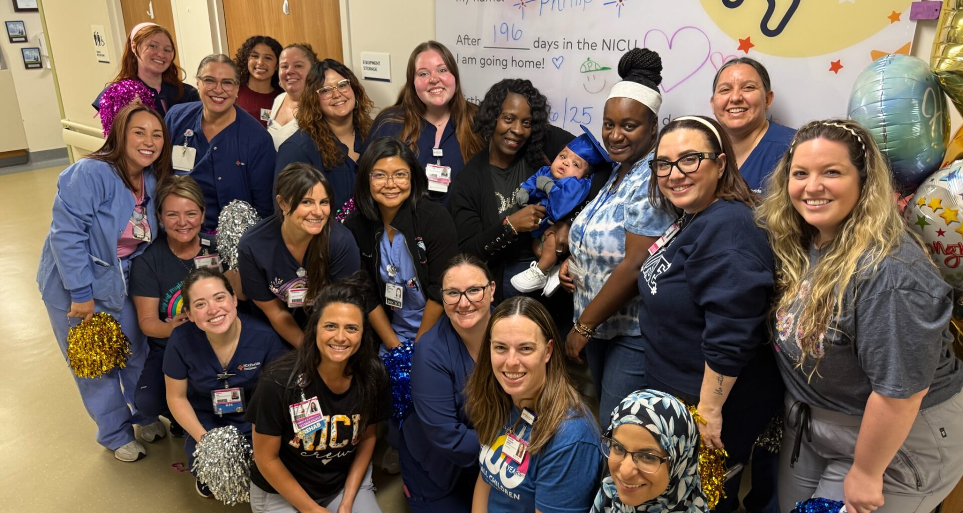 HCA Florida Brandon Celebrates NICU Graduation Of Baby Phillip Born At 23 Weeks