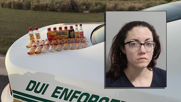 Florida woman arrested after golf course joyride fueled by 21(!) mini bottles of Fireball