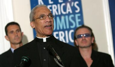 Bishop John H. Ricard, pictured in a 2003 photo, died May 20, 2026, at age 86. He was the first Black bishop to be an auxiliary of the Archdiocese of Baltimore (1984 to 1997) and to head the Diocese of Pensacola-Tallahassee, Florida (1997-2011). He was elected superior general of the Josephites in 2019 and reelected in 2023. (OSV News photo/Paul Haring)