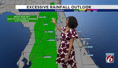 Thunderstorms and heavy rain expected for parts of Central Florida