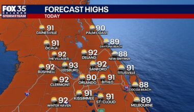 Orlando weather: Hot and humid with an increased chance of rain