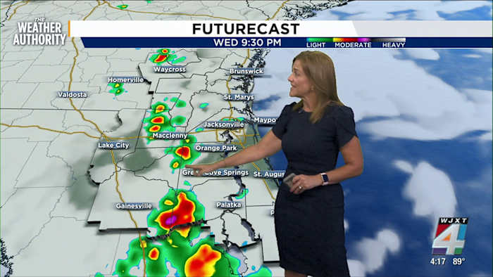 Rounds of rain to dampen the days leading into the weekend in Northeast Florida, Southeast Georgia