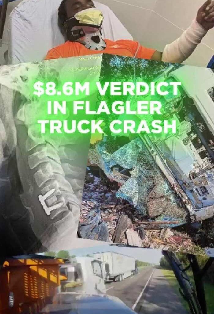 Truck driver involved in overturn crash on I-95 in Flagler County awarded $8.6M three years later