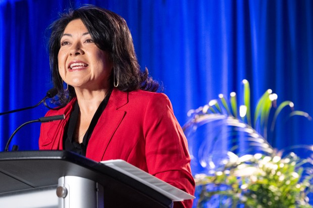 Orange County Commissioner Mayra Uribe said Monday she won't resign her District 3 seat until December, meaning her successor will likely be chosen by the governor. (Willie J. Allen Jr./Orlando Sentinel)