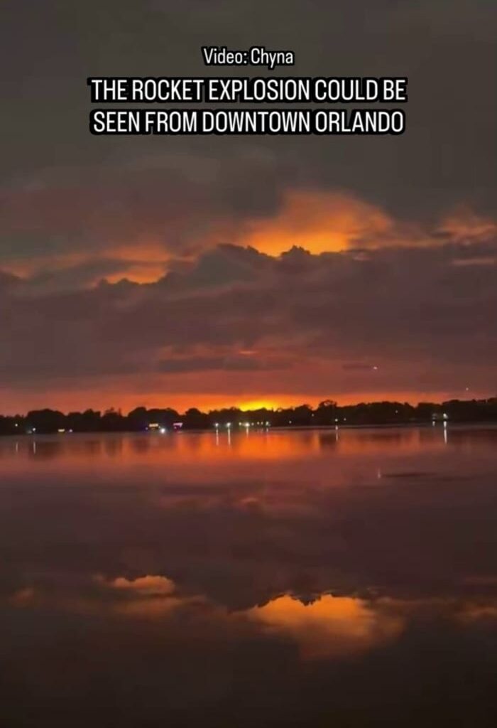 WOW. The Blue Origin rocket explosion could be seen from Downtown Orlando