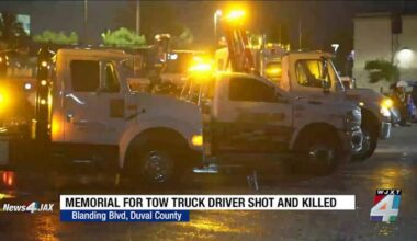 Jacksonville community comes together to honor tow truck driver killed during repossession attempt