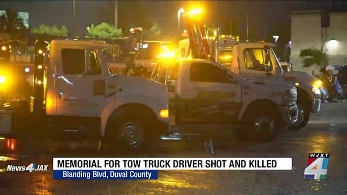 Jacksonville community comes together to honor tow truck driver killed during repossession attempt