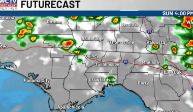 Humid with scattered rain, but changes are on the horizon for Tallahassee, the Big Bend and South Georgia