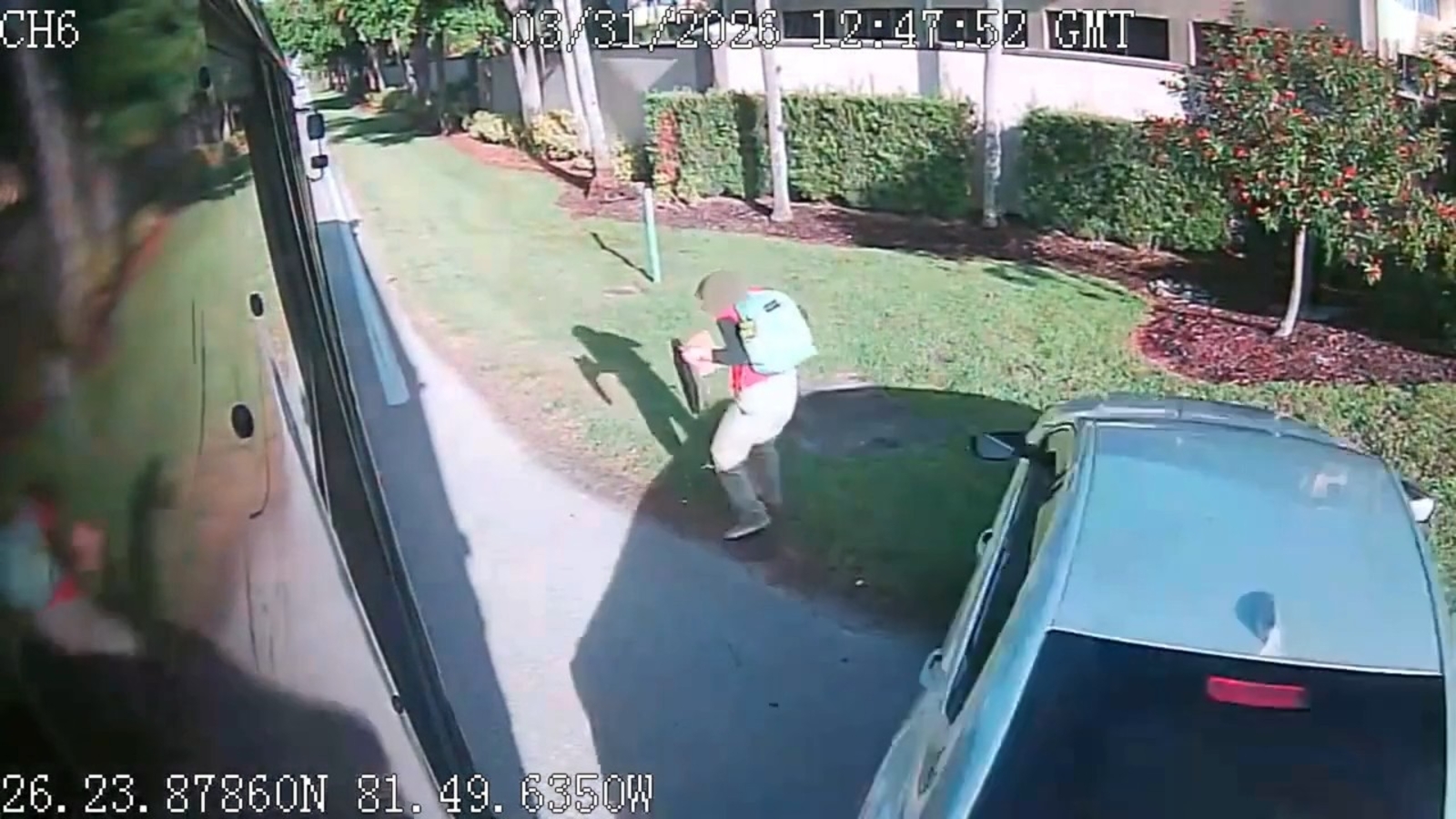 Out-of-control driver hits student Abby Westveer boarding school bus in Bonita Springs, Florida: Lee County School District video
