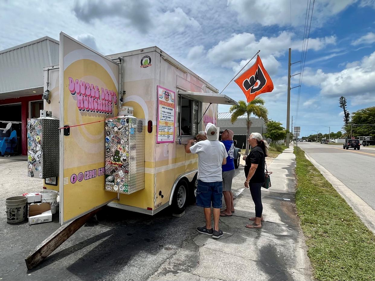 Double Dee's Munchies is easy to spot. Just look for a line of customers and a Philadelphia sports team flag proudly displayed.