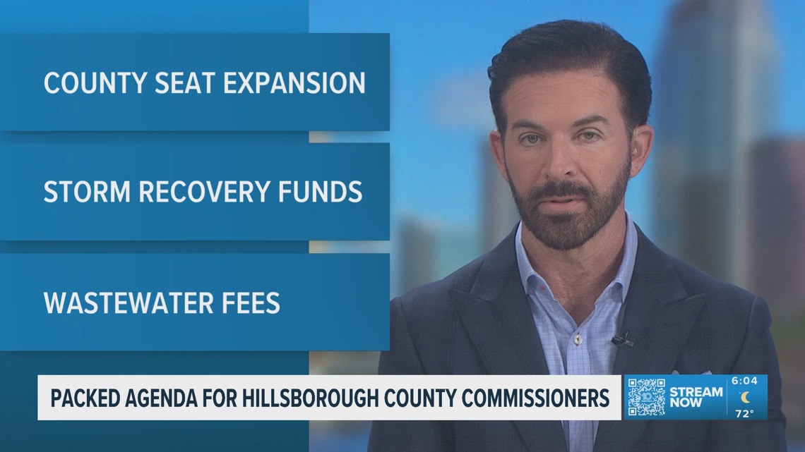 Packed agenda for Hillsborough County Commissioners in Wednesday's meeting