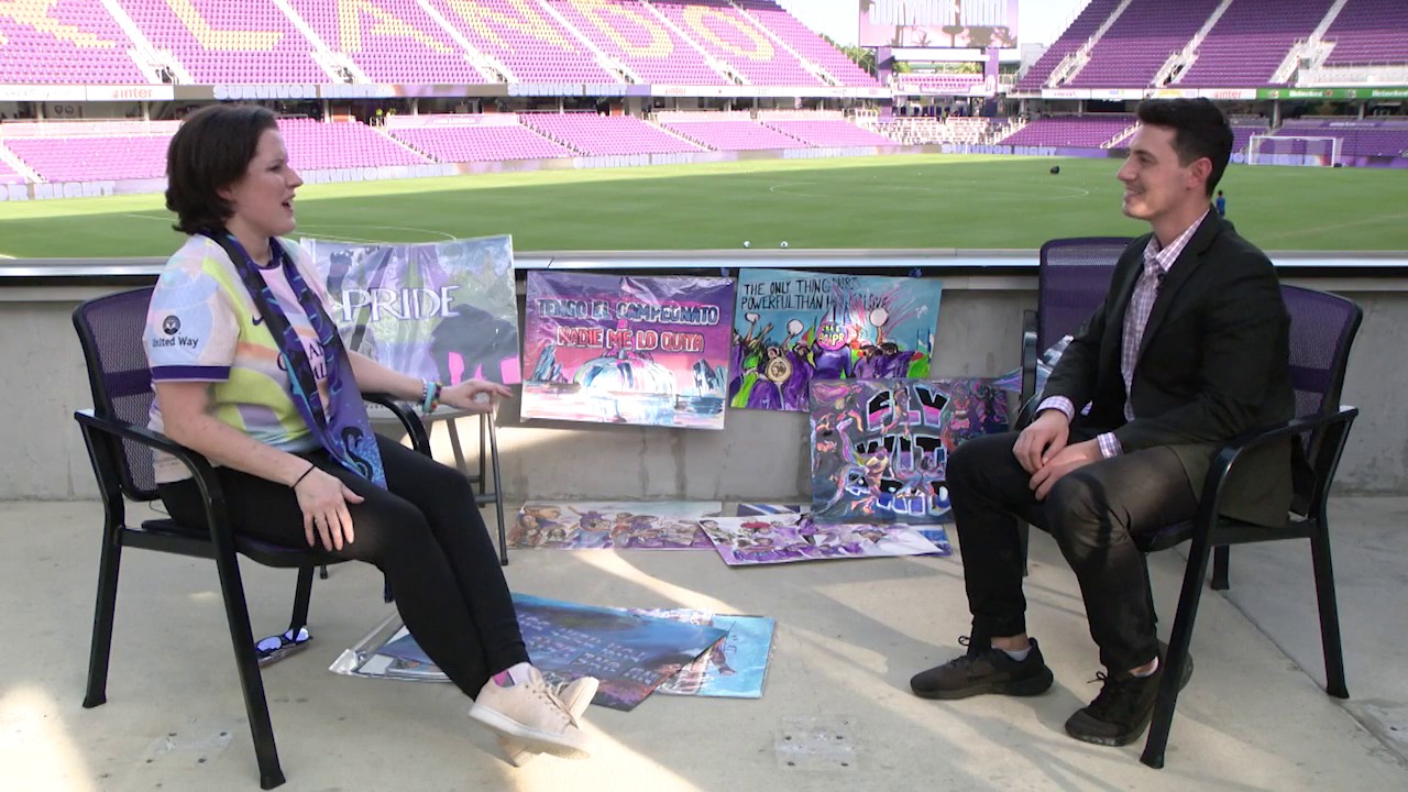 Orlando Pride Superfan: Artist makes posters during every home game
