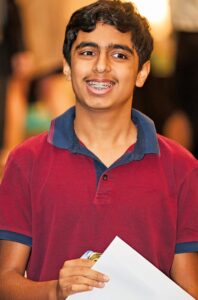 First place winner in the film competition Ayushmann S.