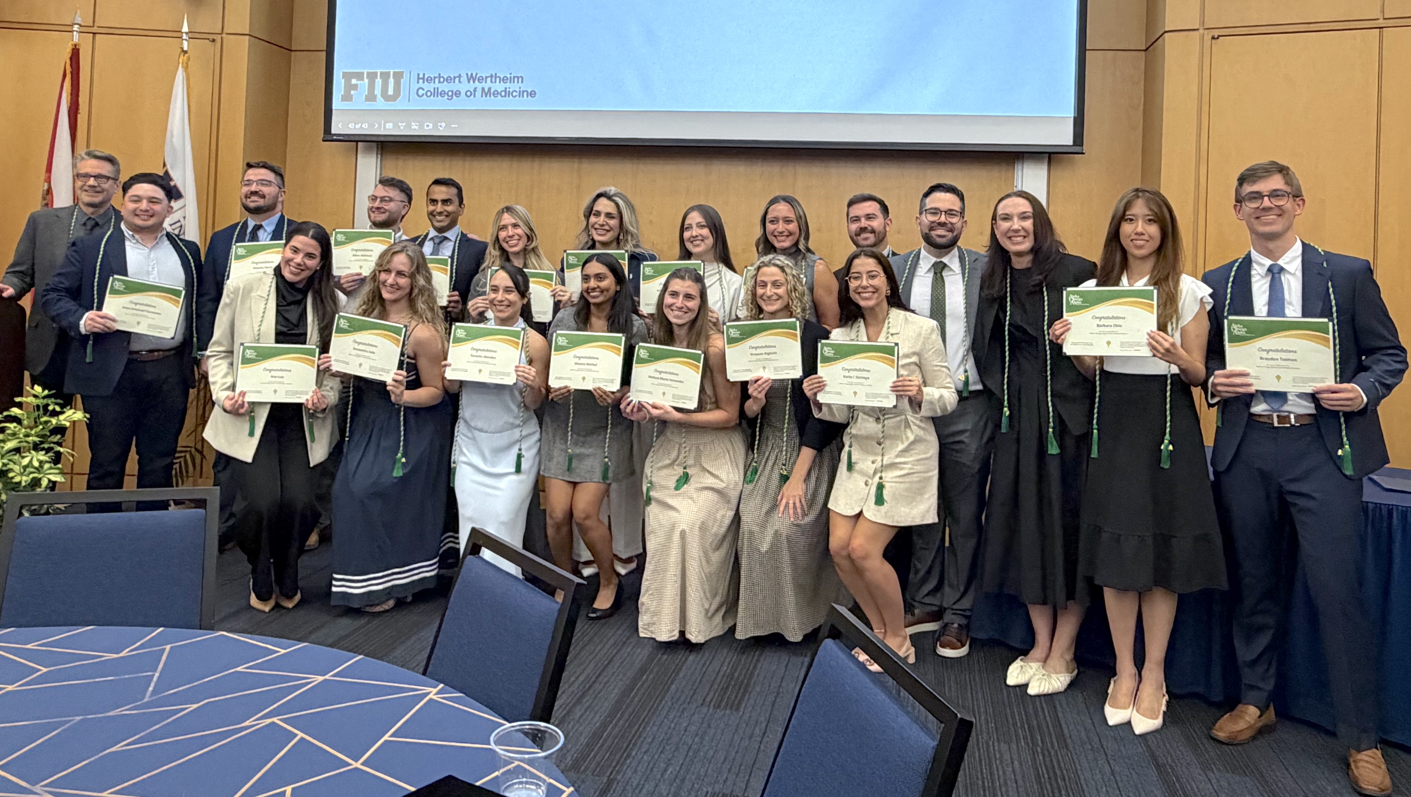 2025 medical student AOA inductees at the ceremony.
