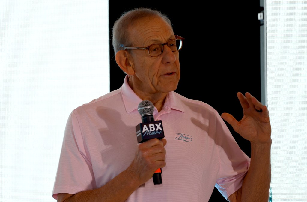 Stephen M. Ross speaking during the Autosport Business Exchange Miami.