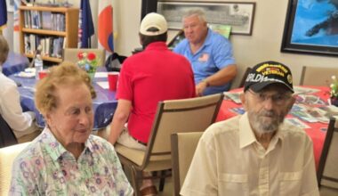 Veterans enjoy a luncheon at the Brotherhood of Heroes Resource Center & Museum