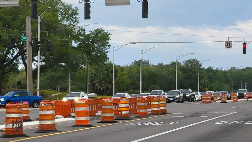 Roadwork on Southside Boulevard.