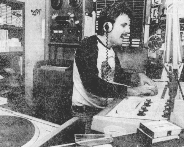 DJ Andy Preston plays music on the final day of WORJ-FM, then known as Orlando's "Zeta 7," on Feb. 20, 1981. (Orlando Sentinel File)