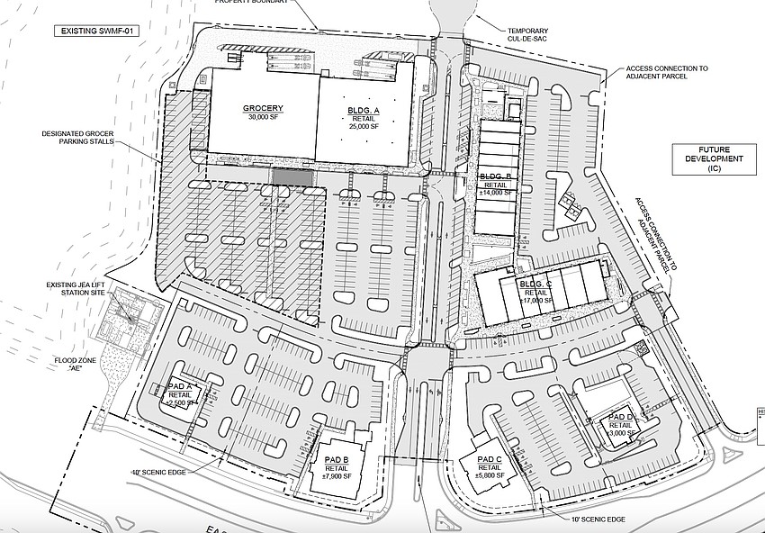 A retail center planned in the Durbin Park area of St. Johns County includes a 30,000-square-foot grocery store that matches the footprint of Sprouts Farmers Market. A retail center planned in the Durbin Park area of St. Johns County includes a 30,000-square-foot grocery store that matches the footprint of Sprouts Farmers Market.