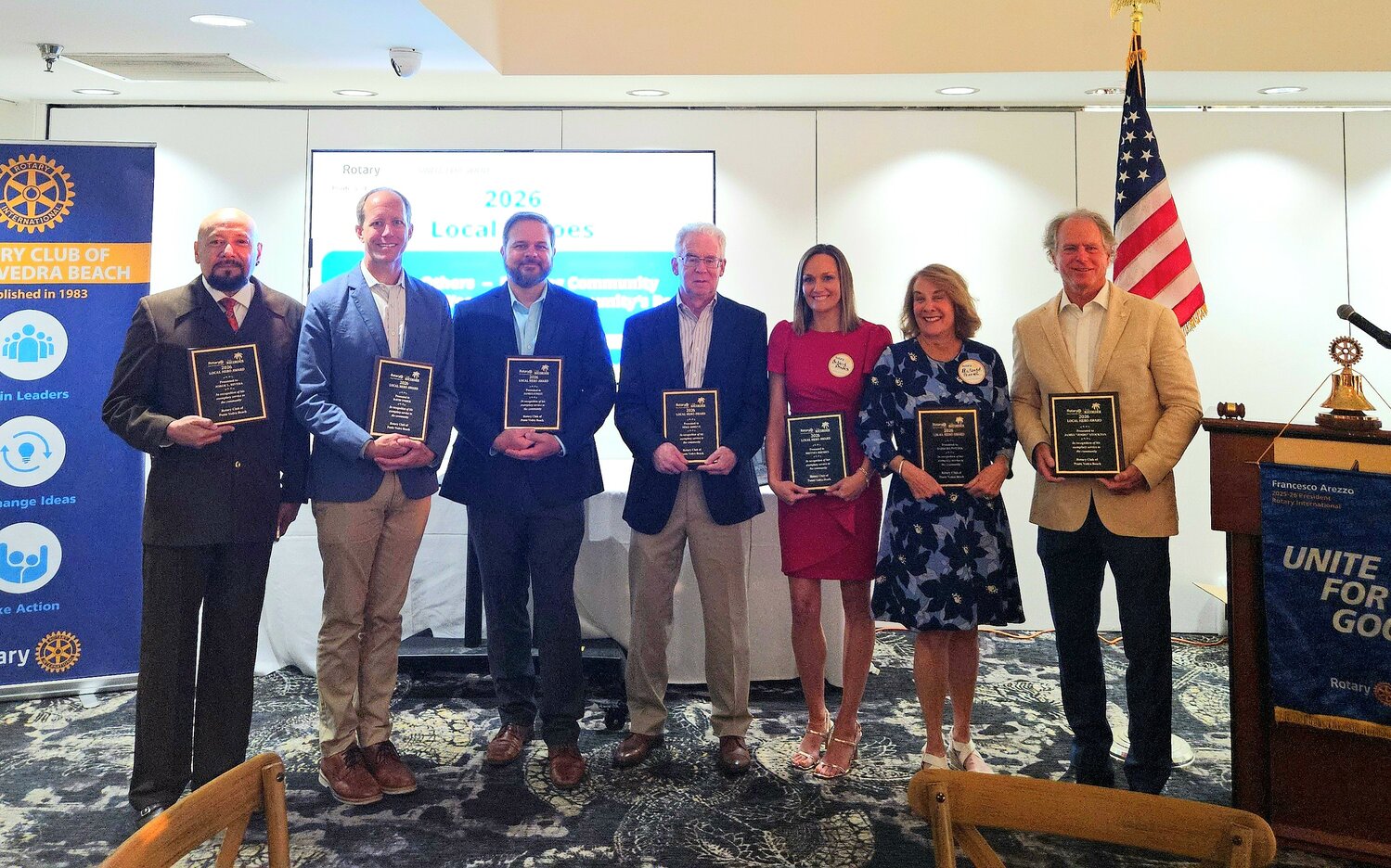 This year&rsquo;s Local Heroes are, from left, Jorge Rivera, David Yoder, James Streit, Mike Shreve, Britney Rhodes, Barbara Potter and Jimbo Stockton.