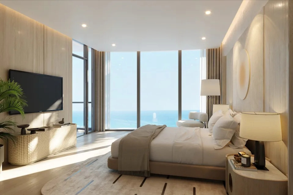 One of three penthouses inside Rivage Bal Harbour; the home boasts seven vista-filled bedrooms. ArX Creative
