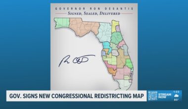 Gov. Ron DeSantis signed the new congressional map passed by Florida’s Legislature.