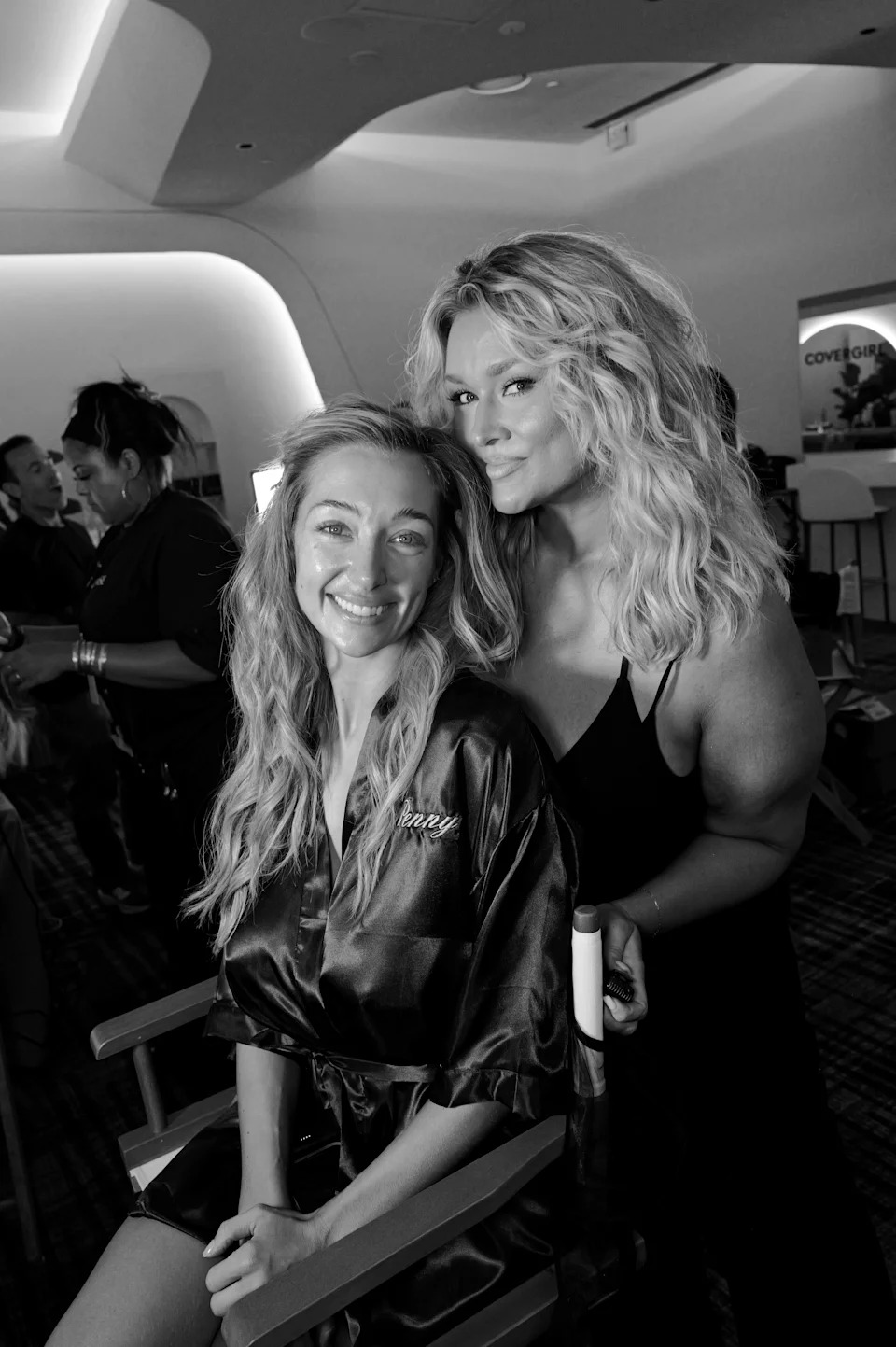 (L-R) Penny Lane and Hunter McGrady attend Sports Illustrated Swimsuit Runway Show During Swim Week At W South Beach - Red Carpet/Backstage on May 30, 2026 in Miami Beach, Florida.