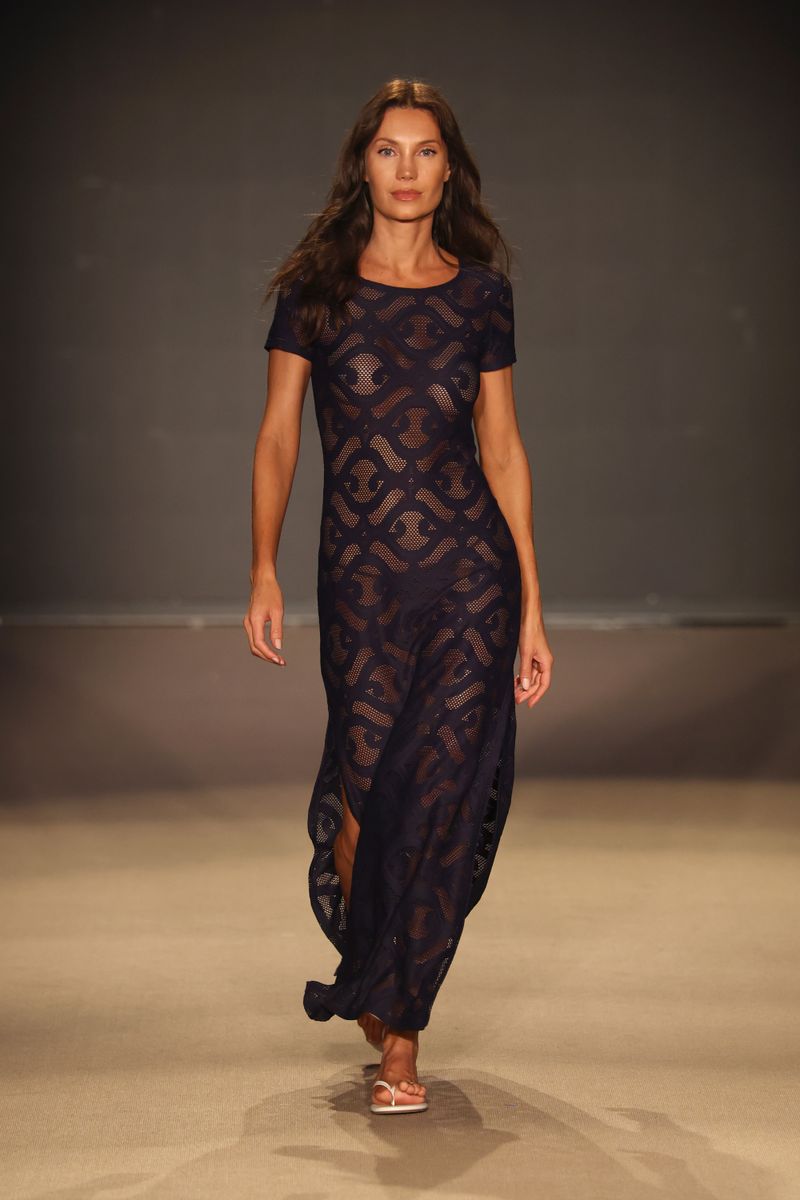 Semi-sheer fabrics offered a balance between coverage and revealing silhouettes.