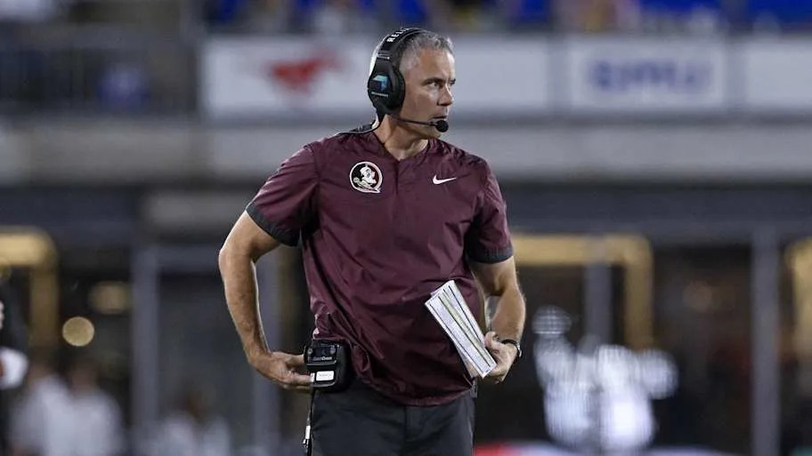 Florida State Seminoles head coach Mike Norvell