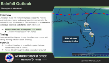 Scattered showers, storms expected across east Central Florida – Orlando Sentinel