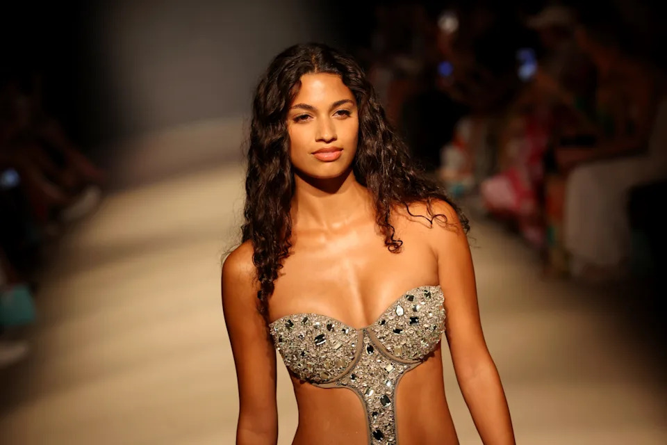 A model walks the runway for Melissa Odabash.