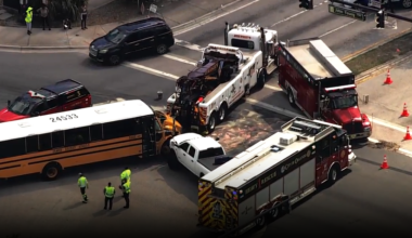 OCPS bus collides with pickup truck at Orlando intersection