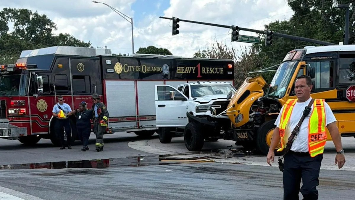 Orange County Public Schools bus carrying students involved in Orlando crash: What we know