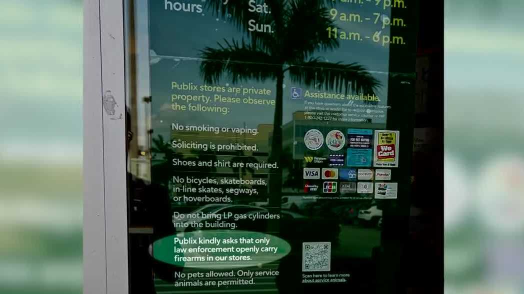 Publix reverses open carry policy in Florida stores