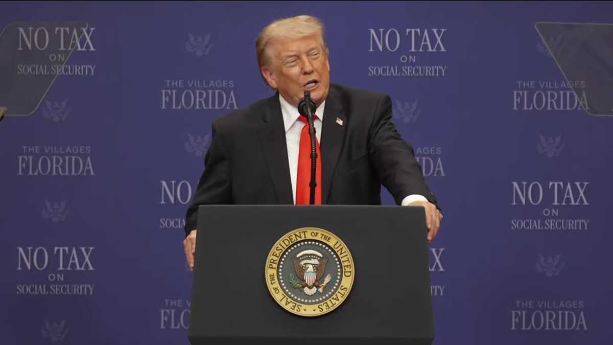 President Trump delivers remarks at The Villages Charter School in Central Florida