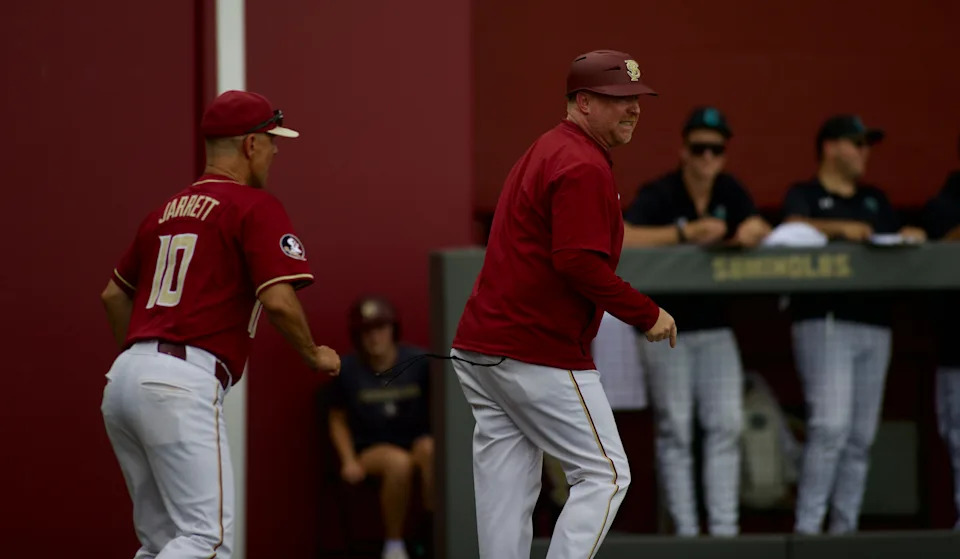 FSU Baseball head coach Ty Megahee was ejected from FSU baseball’s Tallahassee Regional game against Coastal Carolina in the 4th inning with the Seminoles behind 1-0 on Saturday, May 30, 2026.