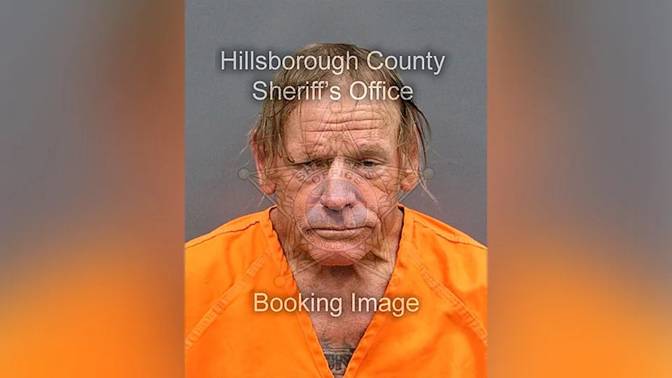Booking photo of Joseph Patrick Wren wearing an orange jail uniform at the Hillsborough County Sheriff’s Office.