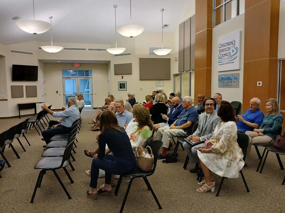 About 25 people turned out Sept. 8, 2025, for a hearing on the proposed tax rate and budget of the Children's Services Council of Martin County, located in Stuart, Florida.