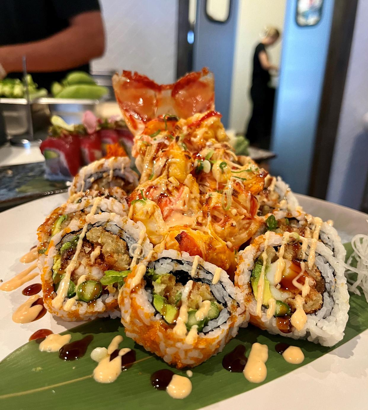 The lobster roll at MAKS Asian Kitchen & Sushi in Fort Myers is a visual and culinary work of art.