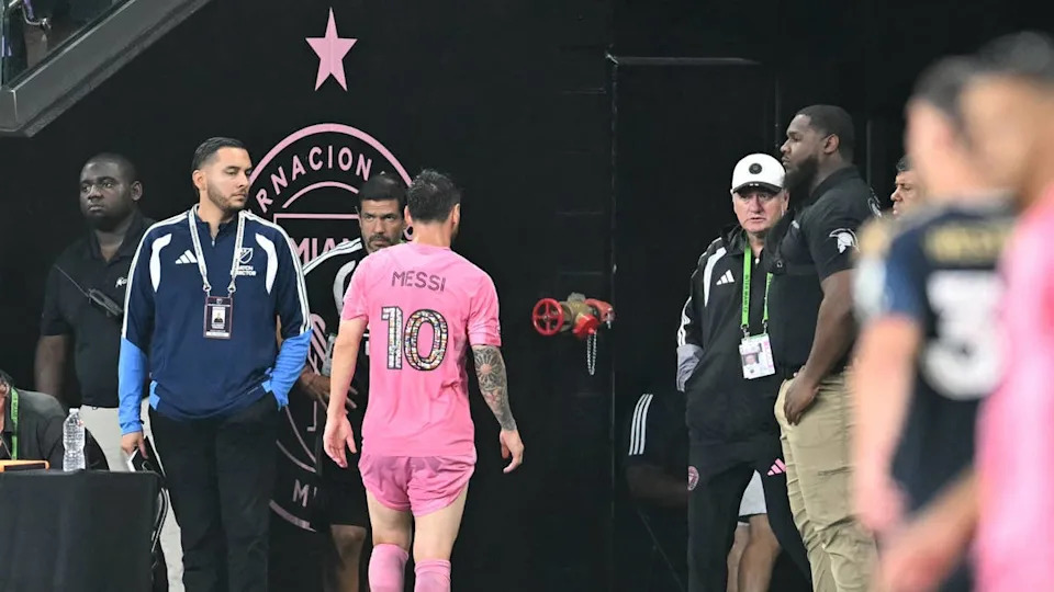 Inter Miami's Argentine forward #10 Lionel Messi leaves the field during the Major League Soccer (MLS) regular season football match between Inter Miami CF and Philadelphia Union at Nu Stadium in <a class="link " href="https://sports.yahoo.com/soccer/teams/miami/" data-i13n="sec:content-canvas;subsec:anchor_text;elm:context_link" data-ylk="slk:Miami;sec:content-canvas;subsec:anchor_text;elm:context_link;itc:0" data-yga="{"yLinkElement":"context_link","yModuleName":"content-canvas","yLinkText":"Miami","ySubModuleName":"anchor_text","yHasCommerce":false}">Miami</a>, Florida, on May 24, 2026. (Photo by CHANDAN KHANNA / AFP via Getty Images) / ALTERNATE CROP&lpar;Photo by CHANDAN KHANNA &<a class="link " href="https://sports.yahoo.com/soccer/players/3621390/" data-i13n="sec:content-canvas;subsec:anchor_text;elm:context_link" data-ylk="slk:sol;sec:content-canvas;subsec:anchor_text;elm:context_link;itc:0" data-yga="{"yLinkElement":"context_link","yModuleName":"content-canvas","yLinkText":"sol","ySubModuleName":"anchor_text","yHasCommerce":false}">sol</a>; AFP via Getty Images&rpar; &sol; ALTERNATE CROP