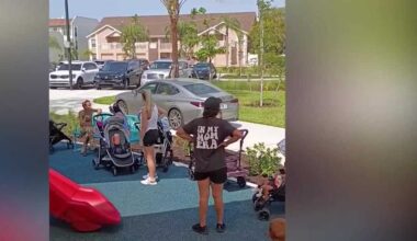 Video shows car drive on sidewalk at Florida park
