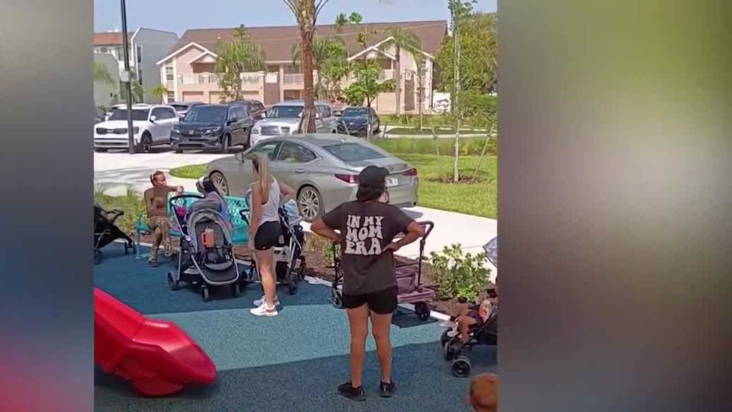 Video shows car drive on sidewalk at Florida park