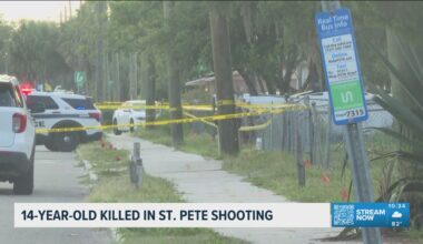 A 14-year-old was killed in a Friday evening shooting in St. Petersburg