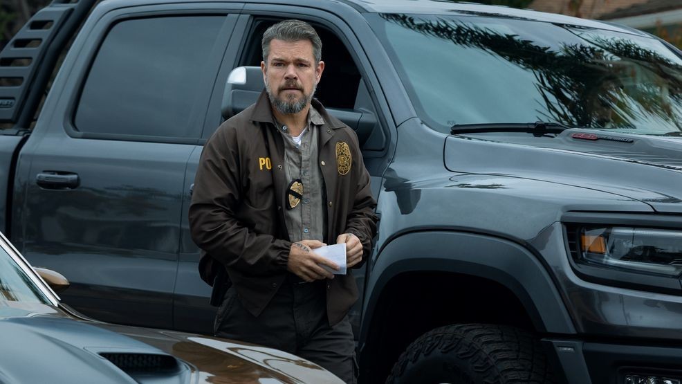 THE RIP. Matt Damon as Lieutenant Dane Dumars in The Rip. Cr. Warrick Page/Netflix © 2025.