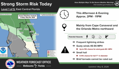 Strong storm risk from early afternoon to late evening – Orlando Sentinel
