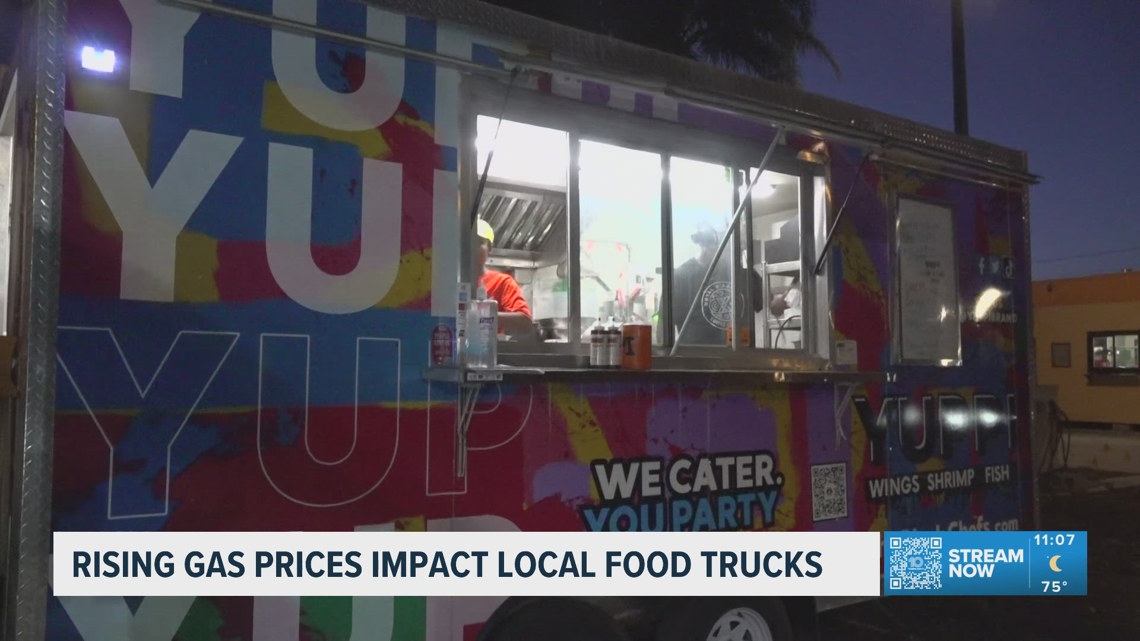 Rising gas prices impacting food trucks in the Tampa Bay area